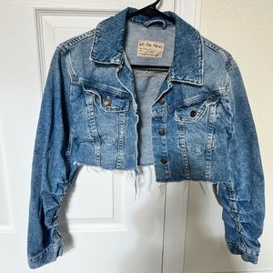 Free People Cropped Jean Jacket